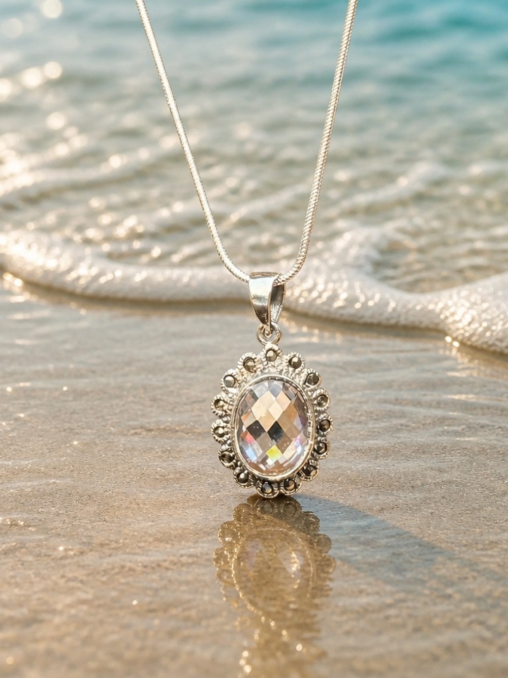 NEW! White Topaz Necklace